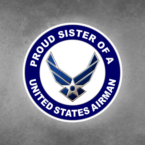 Proud Sister of a United States Airman Car Vehicle Magnet