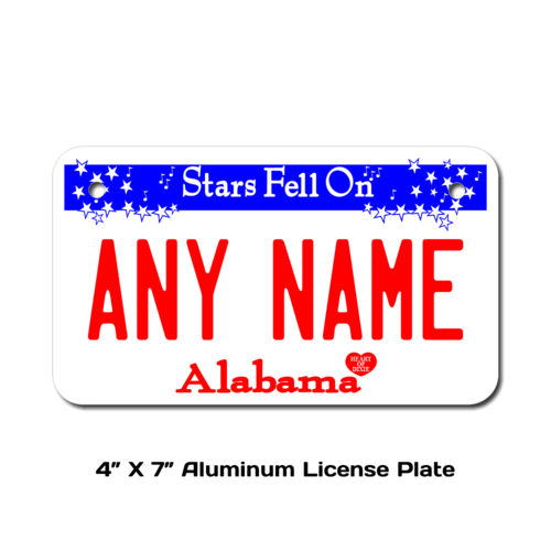 Personalized Alabama 4 X 7 License Plate 