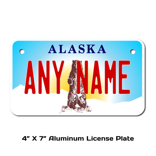 Personalized Alaska 4 X 7 License Plate  