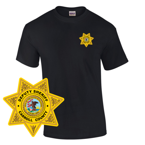 Law Enforcement Badge T-shirt Style 3 Custom Imprinted T-shirt
