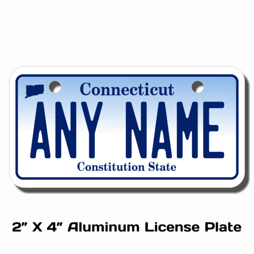 Personalized Connecticut 2 X 4 License Plate 