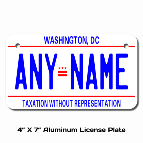 Personalized District of Columbia 4 X 7 License Plate