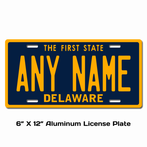 Personalized Delaware 6 X 12 License Plate    