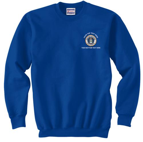 Custom Embroidered Military Logo Sweatshirt - Free Shipping