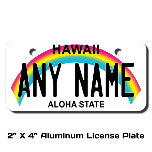 Personalized Hawaii 2 X 4 License Plate  