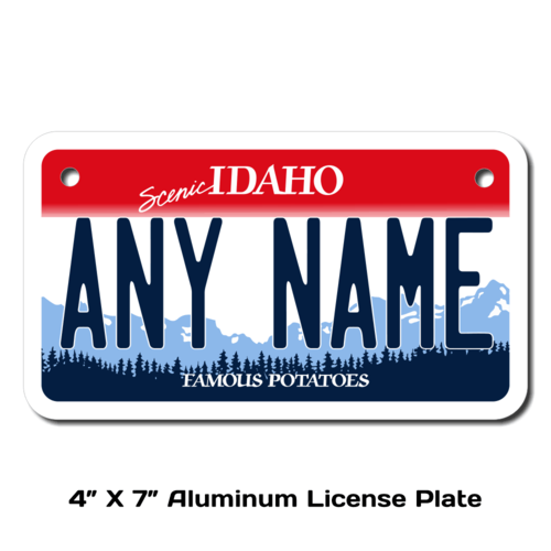 Personalized Idaho 4 X 7 License Plate