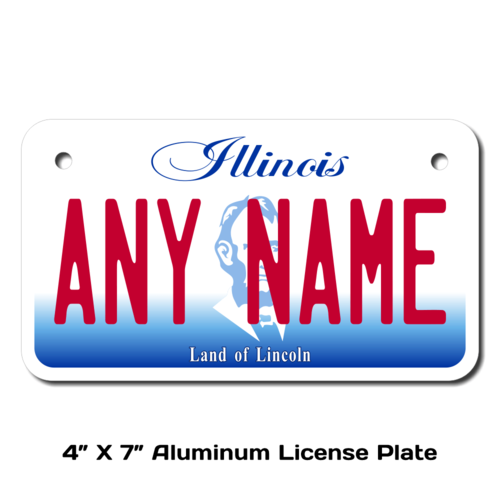 Personalized Illinois 4 X 7 License Plate