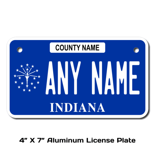 Personalized Indiana 4 X 7 License Plate
