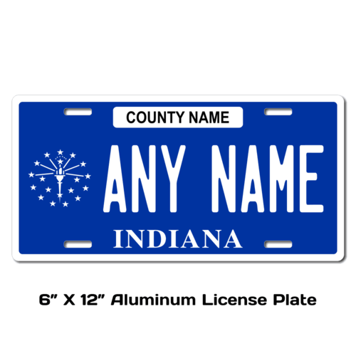 Personalized Indiana 6 X 12 License Plate    