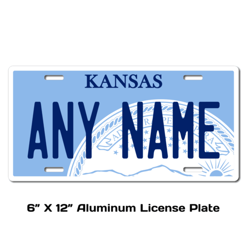 Personalized Kansas 6 X 12 License Plate  