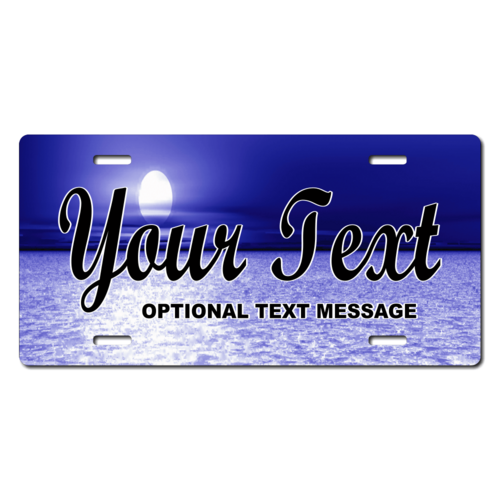 Personalized Ocean Sunset License Plate for Bicycles, Kid's Bikes, Carts, Cars or Trucks