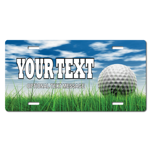 Personalized Golf License Plate for Bicycles, Kid's Bikes, Carts, Cars or Trucks