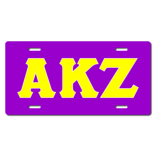Personalized Greek Letters License Plate for Bicycles, Kid's Bikes, Carts, Cars or Trucks