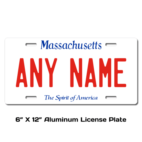 Personalized Massachusetts 6 X 12 License Plate  