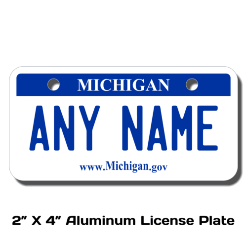 Personalized Michigan 2 X 4 License Plate 