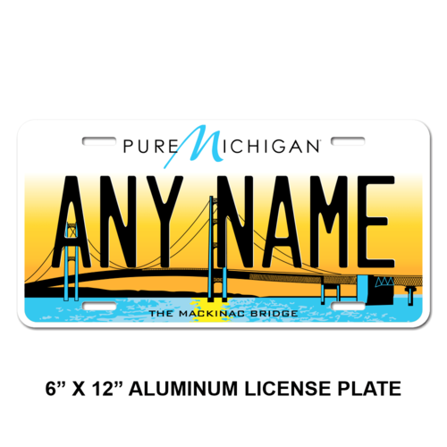 Personalized Michigan 6 X 12 License Plate   