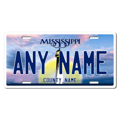 Personalized Mississippi License Plate for Bicycles, Kid's Bikes, Carts, Cars or Trucks