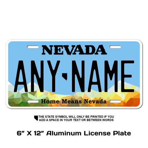 Personalized Nevada 6 X 12 License Plate  