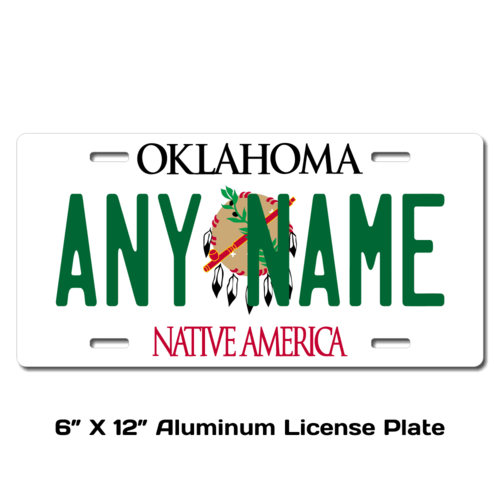 Personalized Oklahoma 6 X 12 License Plate  