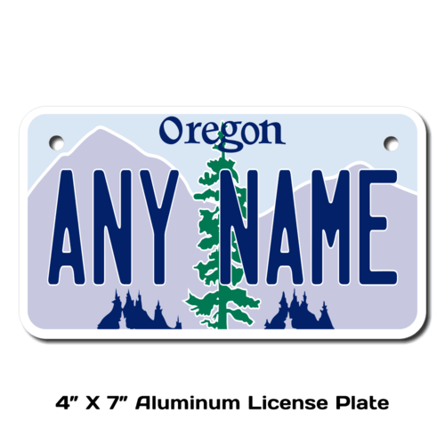 Personalized Oregon 4 X 7 License Plate
