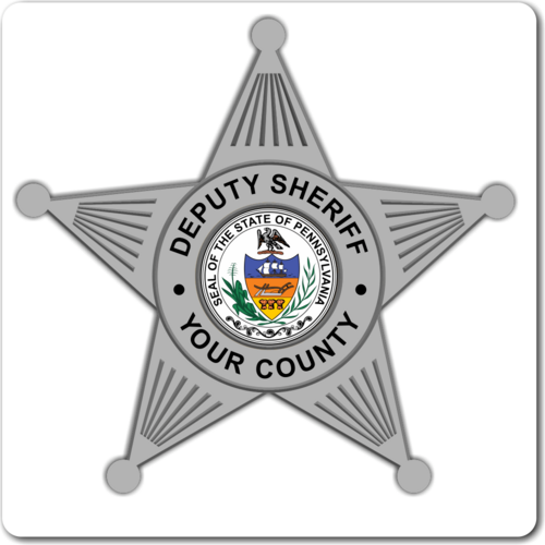 Custom Reflective 5 Point Badge Decal
