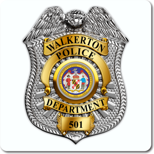 Custom Reflective Sheriff 6 Point Star Badge Decal