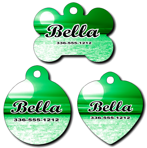 Personalized Sunset Background Pet Tag for Dogs and Cats