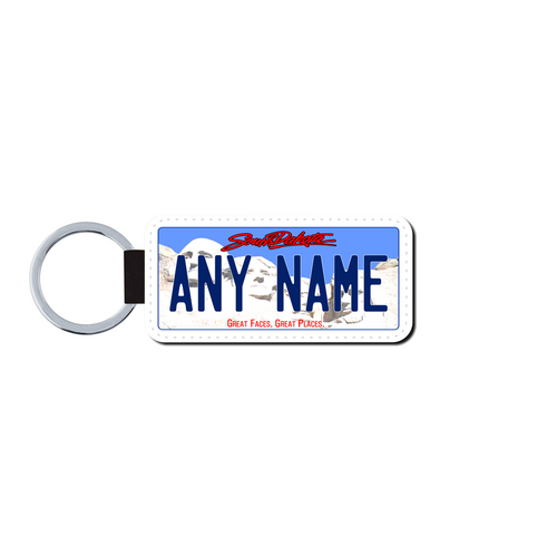 Personalized South Dakota 1.5 X 3 Key Ring License Plate