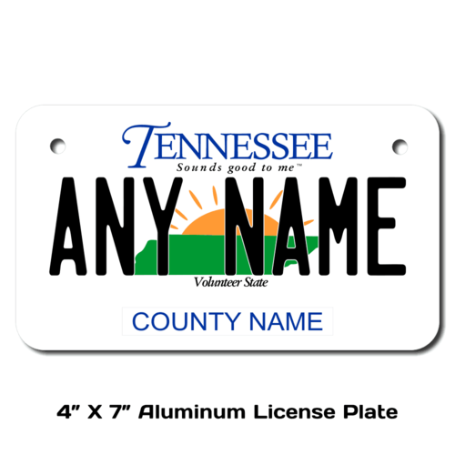 Personalized Tennessee 4 X 7 License Plate