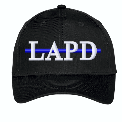 Custom Embroidered Blue Line Twill Cap