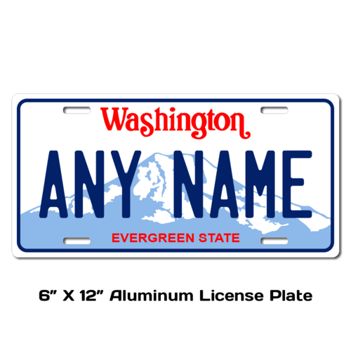 Personalized Washington 6 X 12 License Plate  