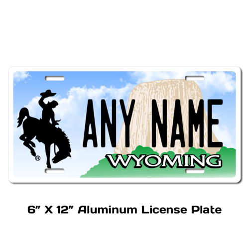 Personalized Wyoming 6 X 12 License Plate  