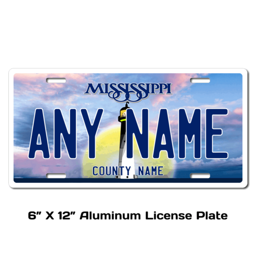 Personalized Mississippi 6 X 12 License Plate 