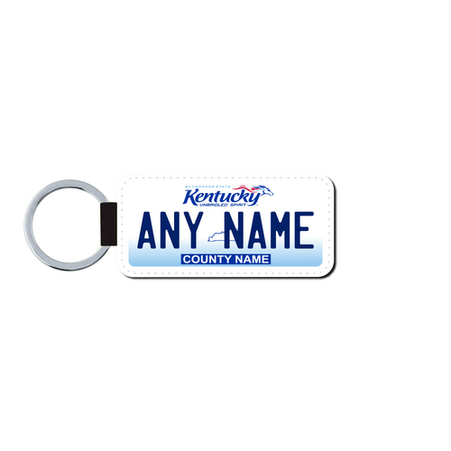 Personalized Kentucky 1.5 X 3 Key Ring License Plate 