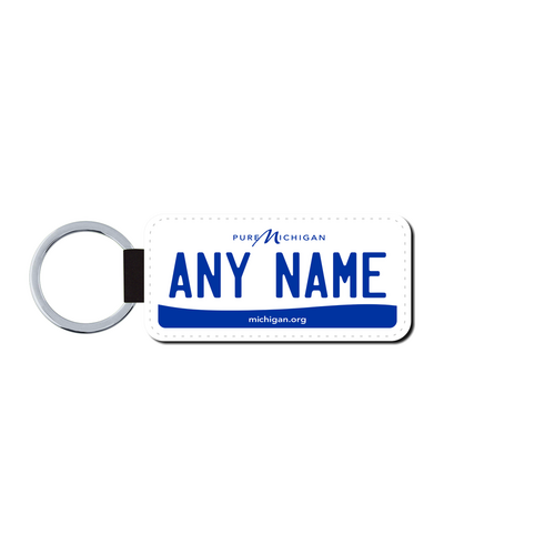 Personalized Michigan 1.5 X 3 Key Ring License Plate 