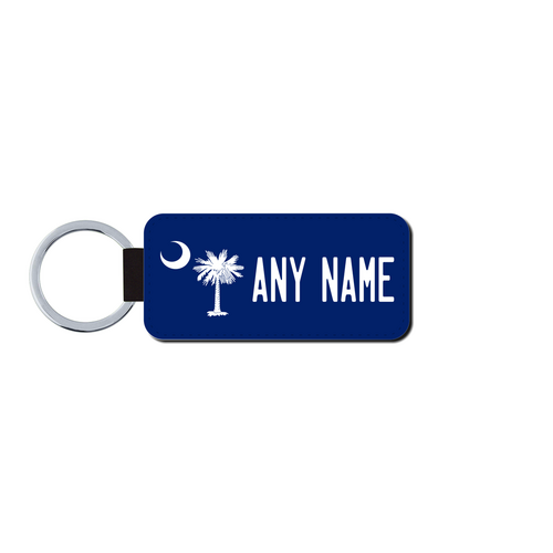 Personalized South Carolina 1.5 X 3 Key Ring License Plate 
